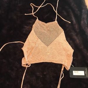 Bronze Metallic Crop top